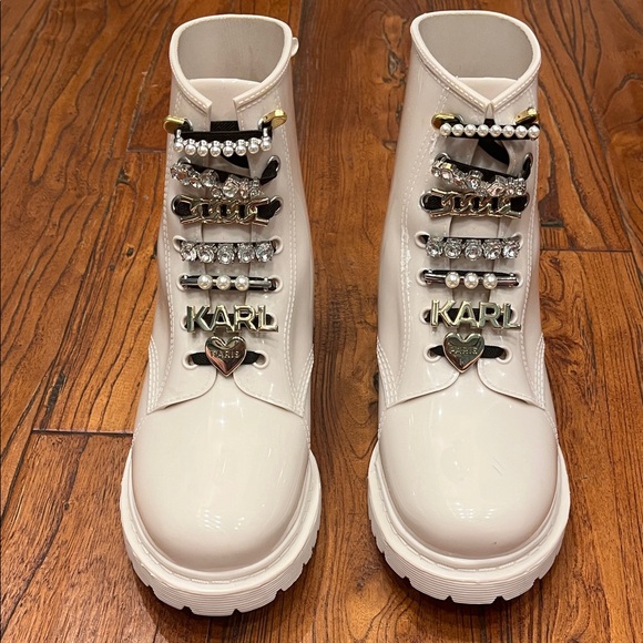 Karl Lagerfeld Shoes - Karl Lagerfeld Bedazzled Rain Boot Size 10